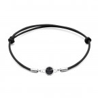Strieborný náramok s Crystals from Swarovski® Jet Black