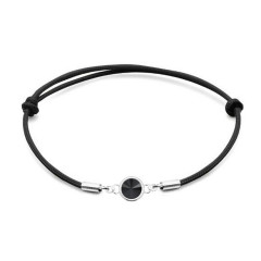 Strieborný náramok s Crystals from Swarovski® Jet Black