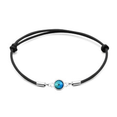 Strieborný náramok s Crystals from Swarovski® Bermuda Blue