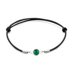 Strieborný náramok s Crystals from Swarovski® Emerald