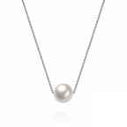 Strieborný náhrdelník s perličkou