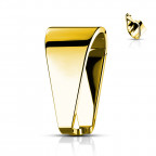 Oceľový záves - šlupna pozlátená 4 x 9 mm