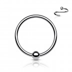 Piercing - kruh titán s guličkou