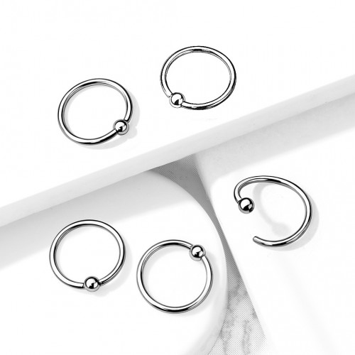 Piercing - kruh titán s guličkou