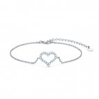 Strieborný náramok s moissanitmi