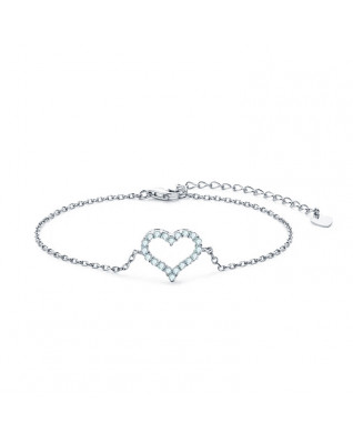 Strieborný náramok s moissanitmi