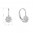 Strieborné náušnice detské kvietky