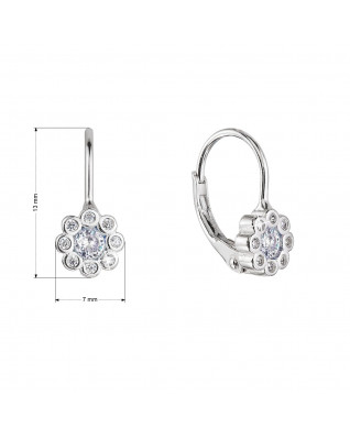 Strieborné náušnice detské kvietky