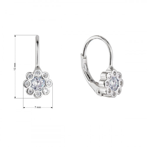 Strieborné náušnice detské kvietky