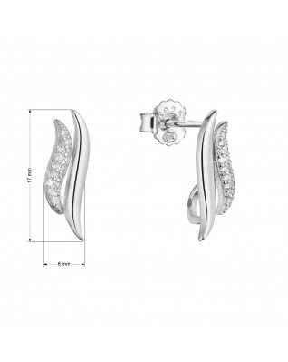 Strieborné náušnice so zirkónmi