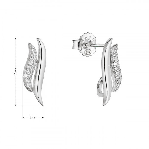 Strieborné náušnice so zirkónmi