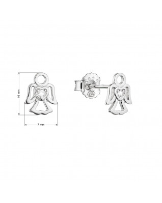 Strieborné náušnice malý anjel