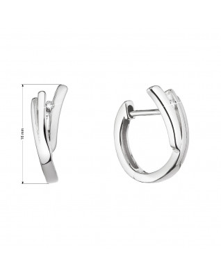 Strieborné náušnice kruhy so zirkónom