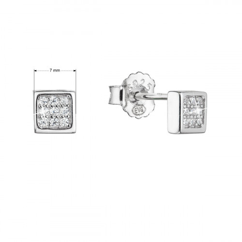 Strieborné náušnice so zirkónmi