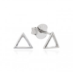 Strieborné náušnice trojuholníky