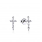 Strieborné náušnice krížiky