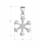 Strieborný prívesok snehová vločka