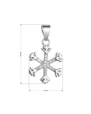 Strieborný prívesok snehová vločka