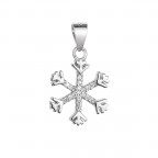 Strieborný prívesok snehová vločka