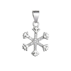 Strieborný prívesok snehová vločka