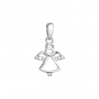 Strieborný prívesok malý anjelik so zirkónmi