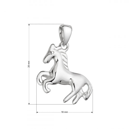 Strieborný prívesok kôň