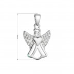 Strieborný prívesok anjel so zirkónmi