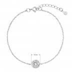 Strieborný náramok so zirkónom