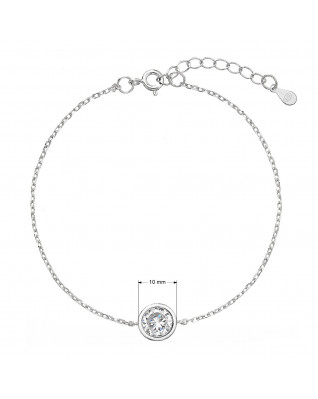 Strieborný náramok so zirkónom