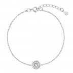 Strieborný náramok so zirkónom