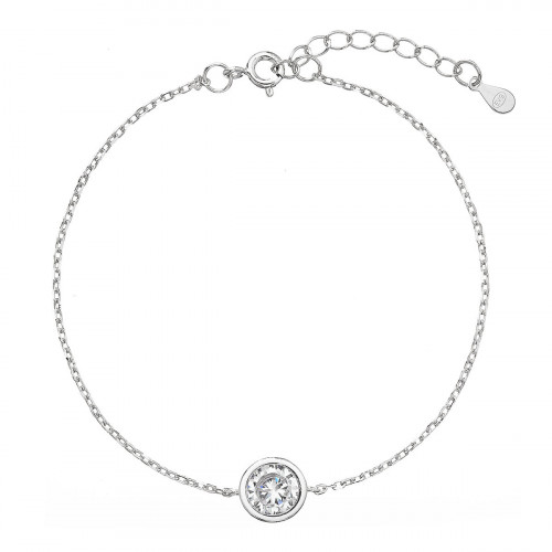 Strieborný náramok so zirkónom