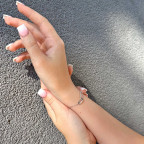 Strieborný náramok oválky