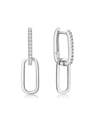 Strieborné náušnice s moissanitmi