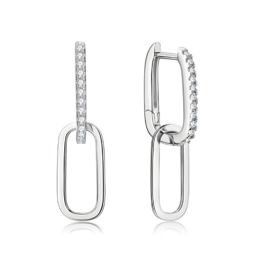 Strieborné náušnice s moissanitmi