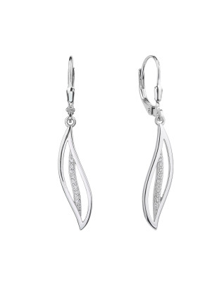 Visiace náušnice so zirkónmi