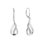 Strieborné visiace náušnice so zirkónmi