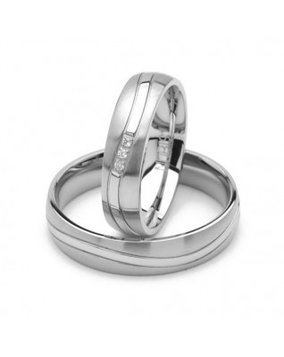 NSS3011 Dámsky snubný prsteň so zirkónom oceľ