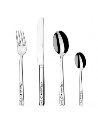 Svadobné príbory s rytinou (4ks)