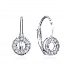 Strieborné náušnice na klapku - kolieska