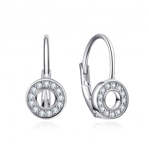 Strieborné náušnice na klapku - kolieska