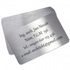 Nerezová dverná tabuľka / vizitka s laserovou rytinou textu