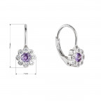 Strieborné náušnice detské kvietky