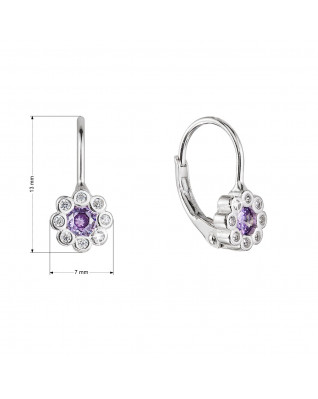 Strieborné náušnice detské kvietky