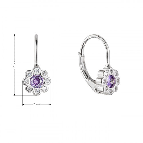 Strieborné náušnice detské kvietky