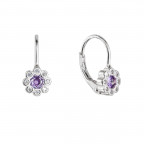 Strieborné náušnice detské kvietky