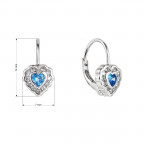 Strieborné náušnice detské srdiečka