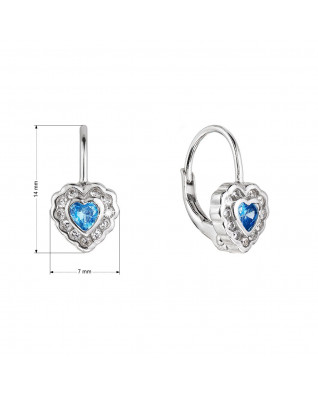 Strieborné náušnice detské srdiečka