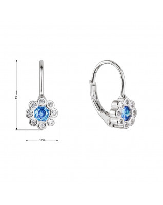 Strieborné náušnice detské kvietky