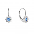 Strieborné náušnice detské kvietky