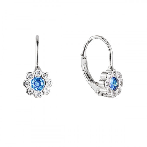 Strieborné náušnice detské kvietky